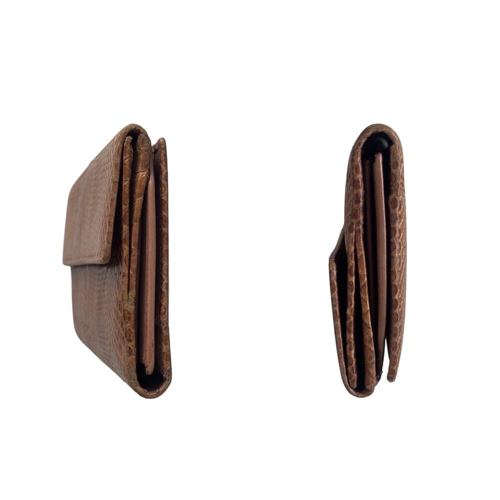 Vintage Gucci Python Leather Continental Wallet G Clasp Italy - Picture 6 of 6